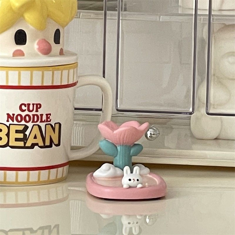Support téléphonique mignon Tulip Rabbit Resin