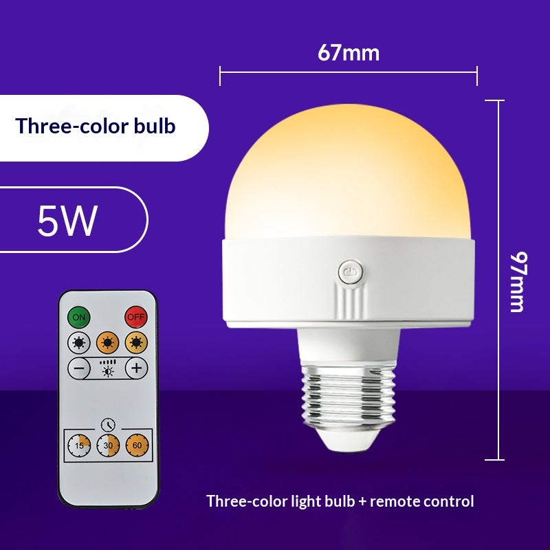 E27 Base vis Tri-color RGB minuterie contrôlée Ampoule dimmable