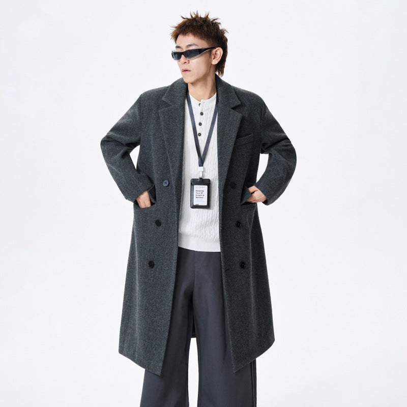 AutomneHiver Laine de style allemand manteau pour les hommes