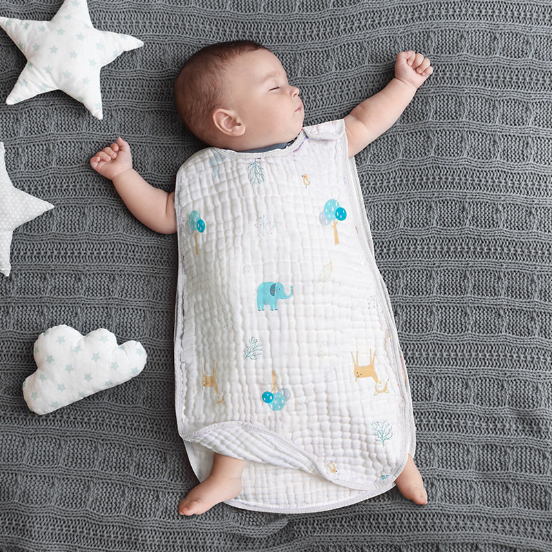 Cotton Gauze Sleeveless Vest Newborn Sac de couchage pour enfants