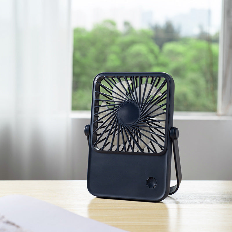 Ventilateur USB bleu marine 3 vitesses faible bruit 1200-2000mAh Rechargeable 3-6H Durée pour Office Hom