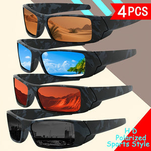 Ensemble de Lunettes de soleil 4 PCS Polarized Sport pour hommes