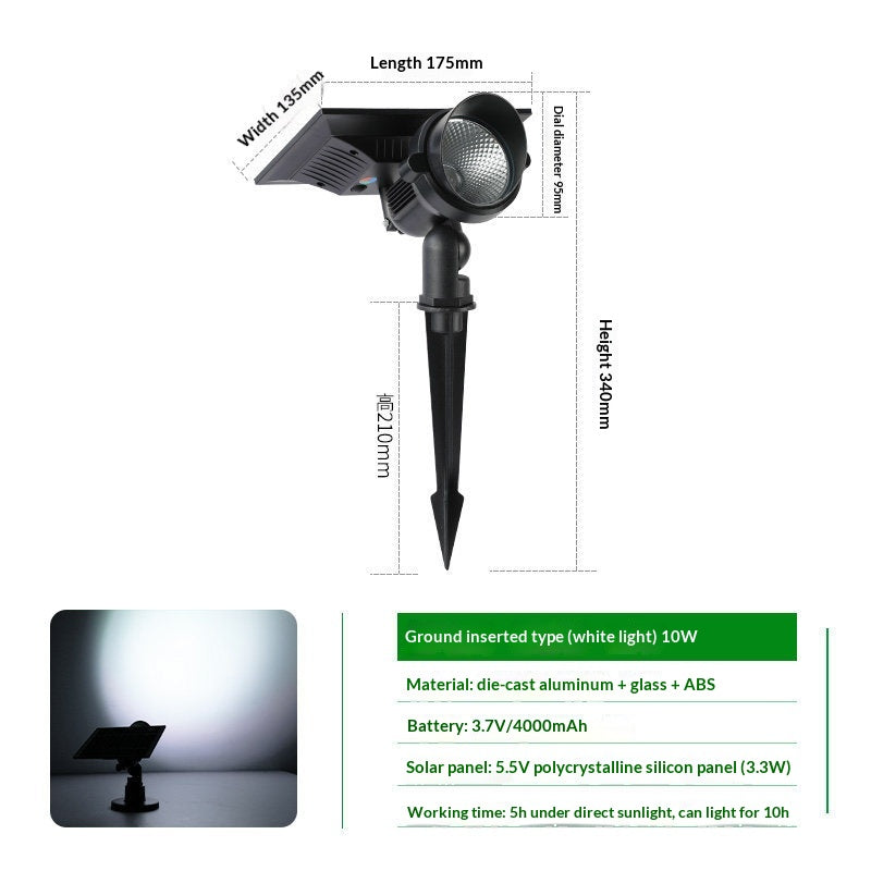 Ultra-bright Waterproof Outdoor Solar Powered Lawn Stake Landscape Light