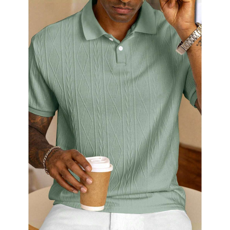 Chemise décontractée tendance Jacquard pour homme