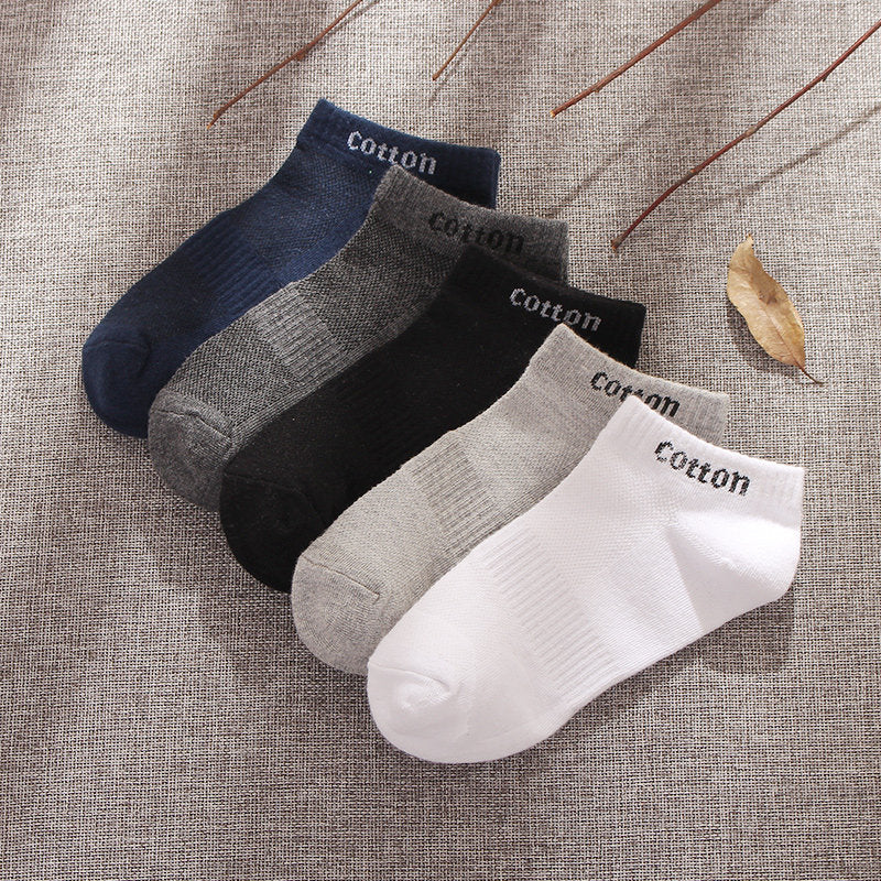 Été Low-cut Solid-color Business Coton Trendy Sweat-absorbent Respirant et Low-cut A
