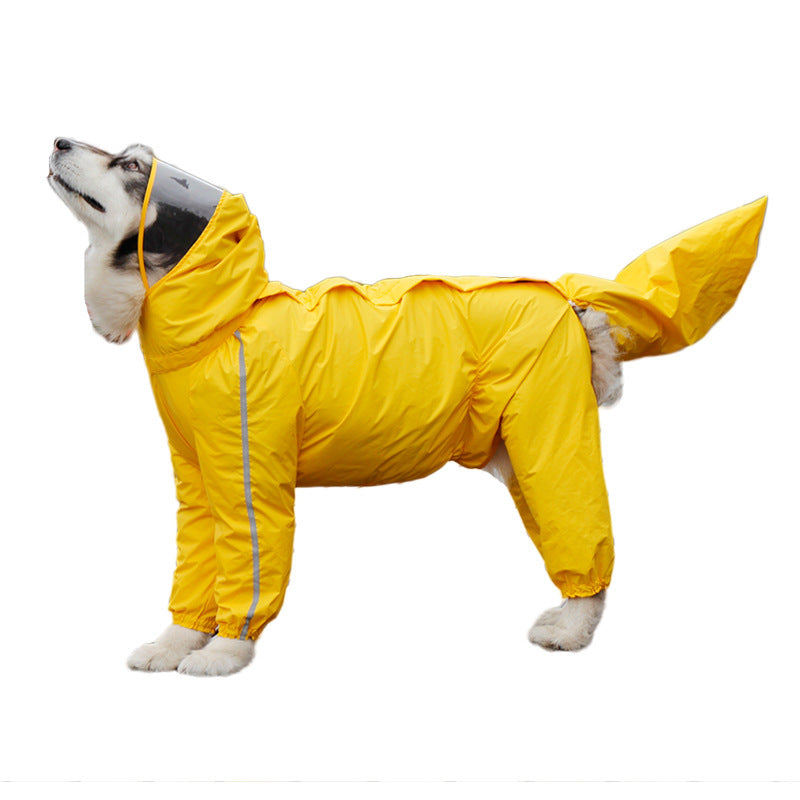 Pare-pluie pour chien de compagnie avec voile de couverture