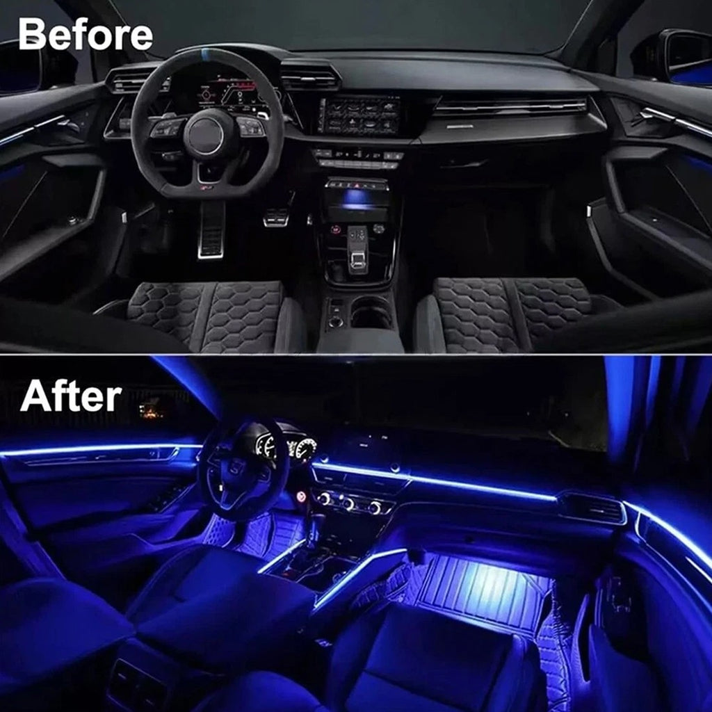APP Contrôle 5-In-1 RGB LED intérieur bande lumineuse voiture ambiante éclairage d'atmosphère