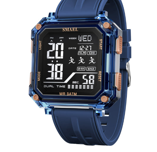 Casual Fashionable Stopwatch Alarm Sports Watch pour les étudiants