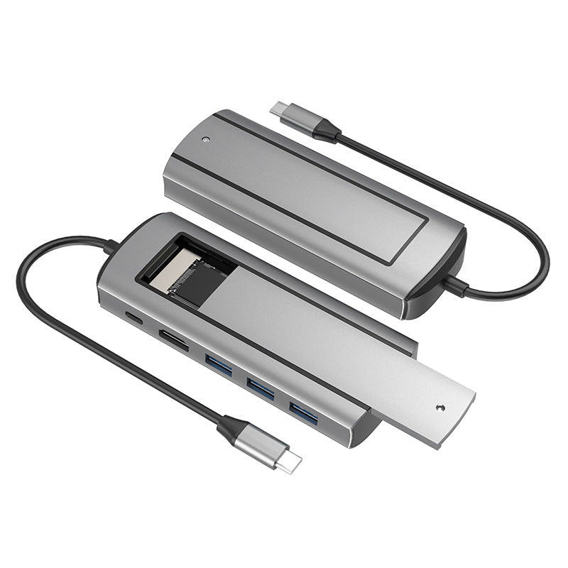 6in1 Typec Station d'accueil Usb Hub Interface d'expansion 8in1 Boîte de disque dur