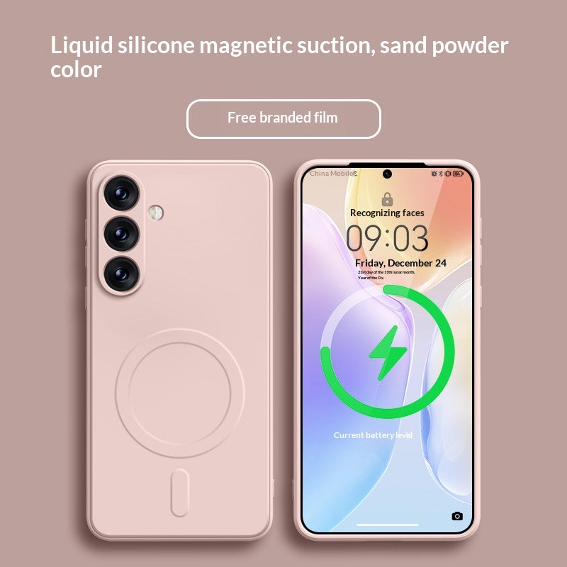 Boîtier de protection pour téléphones intelligents en silicone liquide magnétique