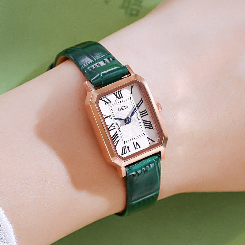 Rétro montre carrée ultra-proof pour femmes
