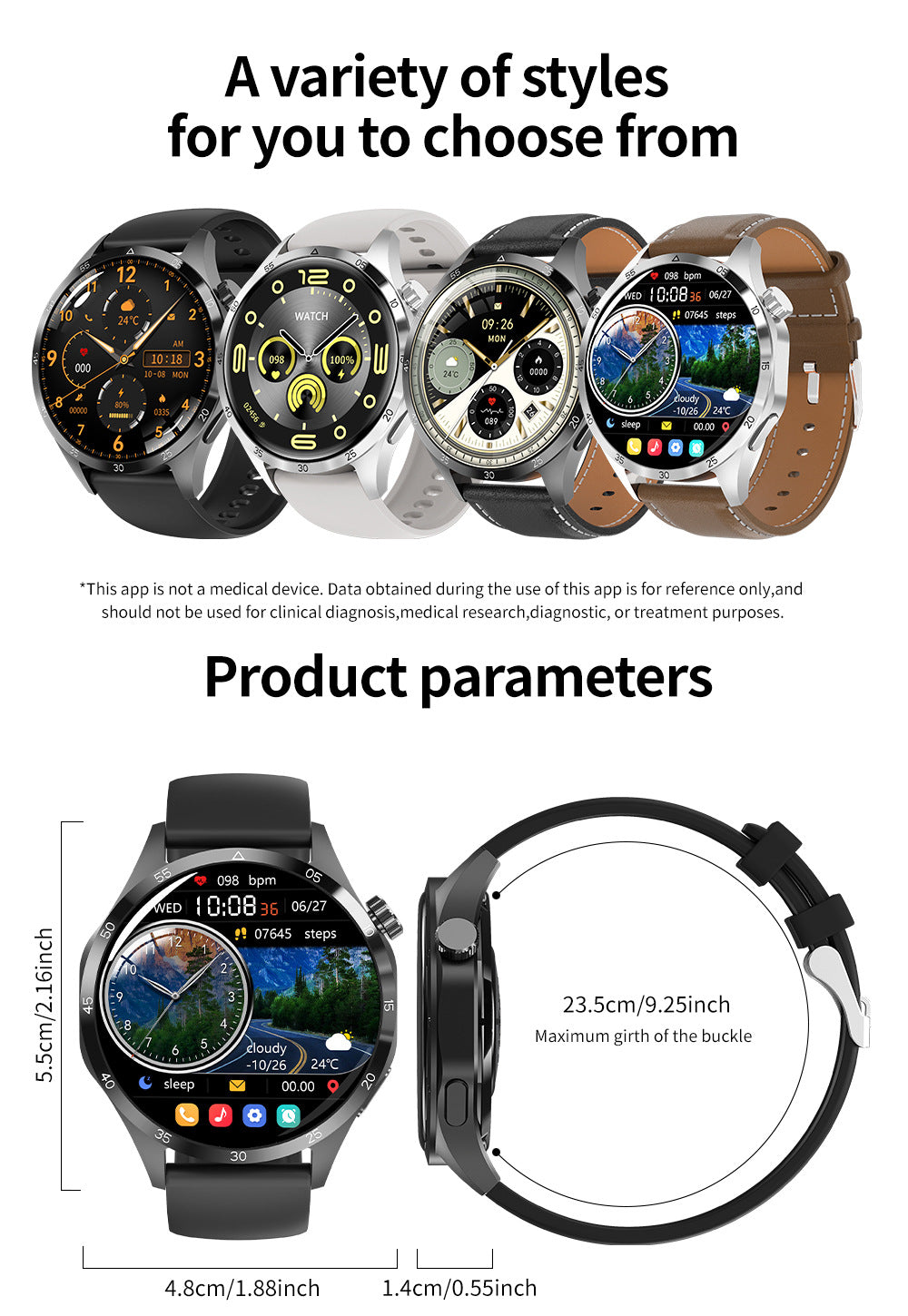 Sport Smart Watch Bluetooth appel étanche