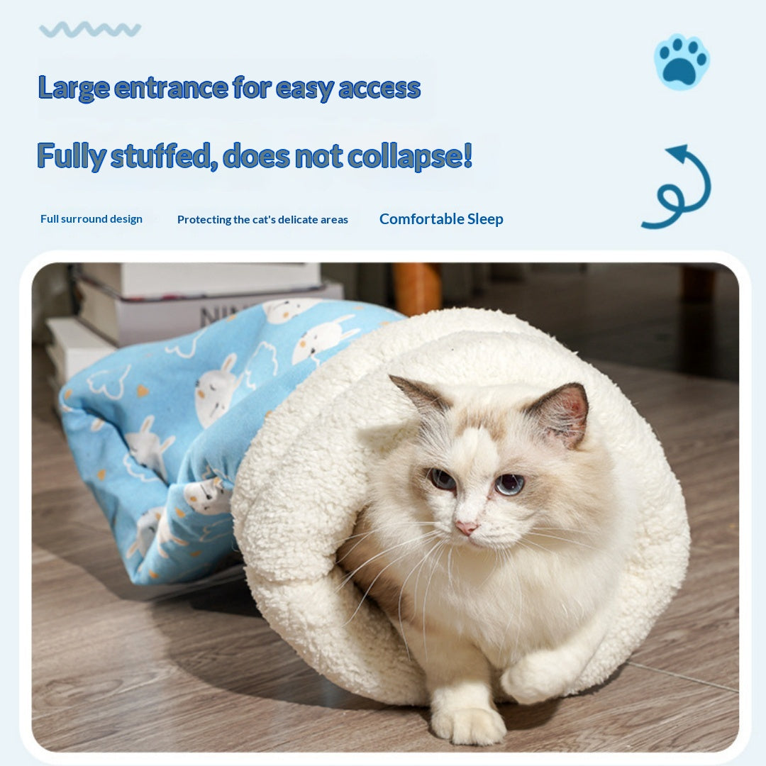 Sac de couchage de chat pour l'automne