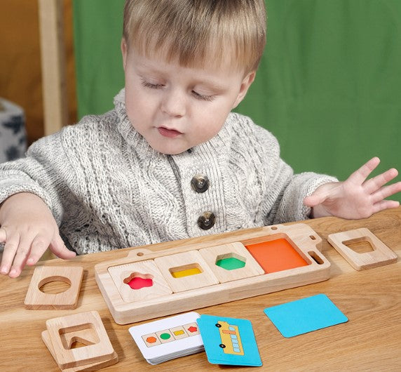 Éducation précoce Géométrie Puzzle tridimensionnel Cognition couleur bébé