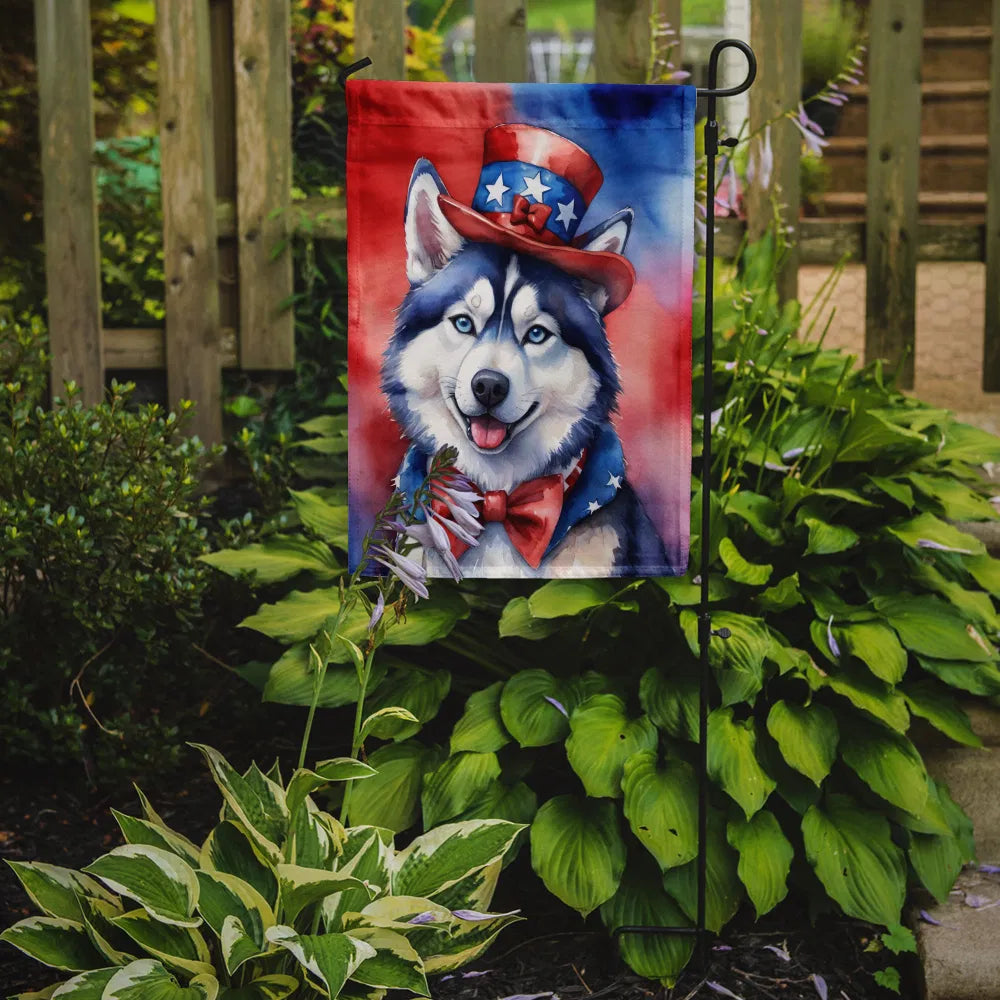 Sibérie Husky Patriotique American Garden Drapeau Boîte aux lettres Drapeau décoratif Drapeau de triage Banner Out