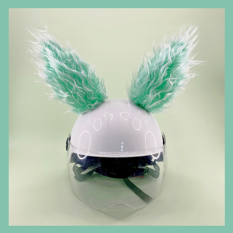 Personnalité Mignon Plush Fée Oreilles de Bike Electrique Casque
