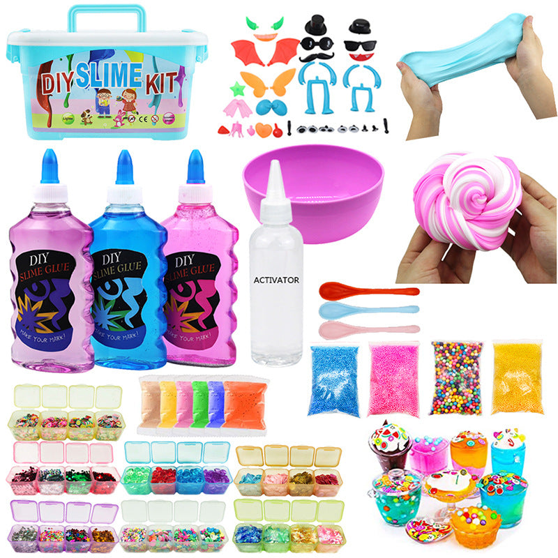 DIY Colored Clay and Crystal Mud Play Set