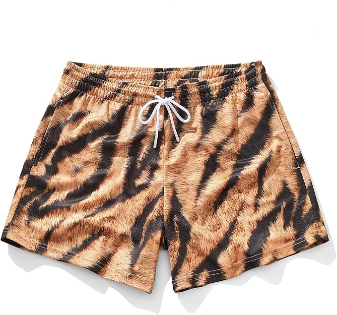 Short à trou d'épingle imprimé pour hommes occasionnels