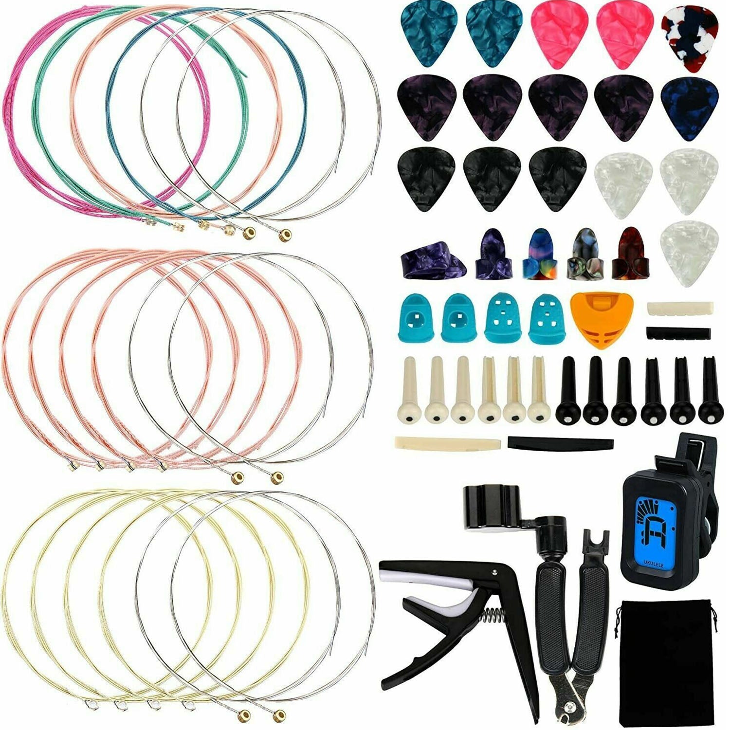 Accessoires pour guitare 65PCS