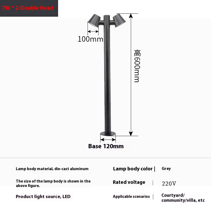 Lampe de pelouse Led Outdoor Waterproof Colonne Modern Minimalist