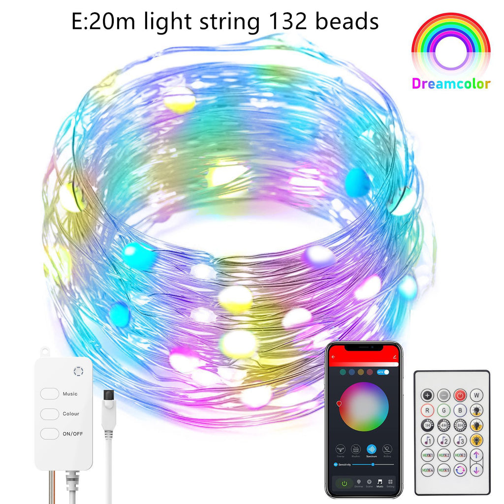 Smart LED String lumières danser avec de la musique Sync Dreamcolor Fairy Lampe Garland pour la maison Chr