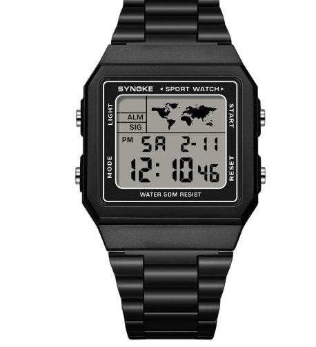 Classic Retro Waterproof Multi-fonction Sports Montre numérique