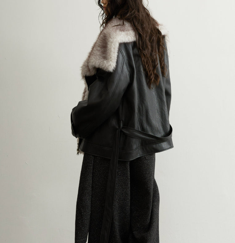 Veste en cuir PU amovible confortable