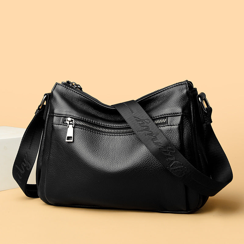 Sac transdermique à épaule unique en cuir de grande capacité pour femmes