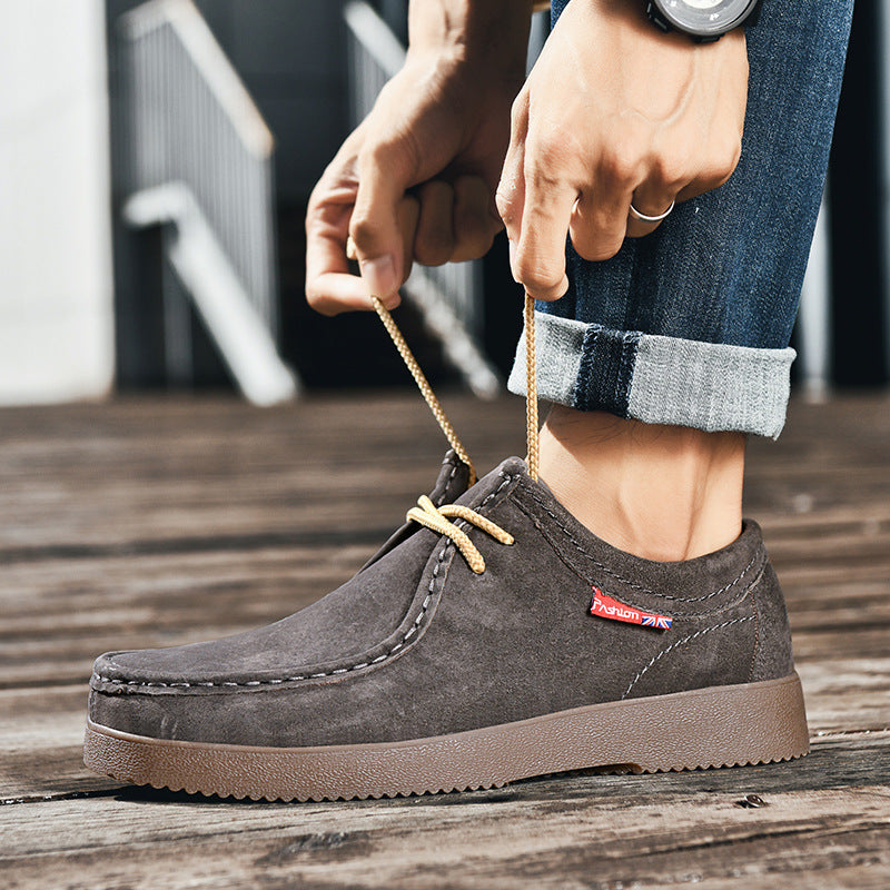 Extérieur polyvalent pour voyager Suede British Style Sneakers en cuir