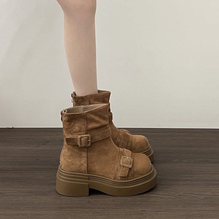 La plate-forme pour femmes haussement British Style Martin Bottes