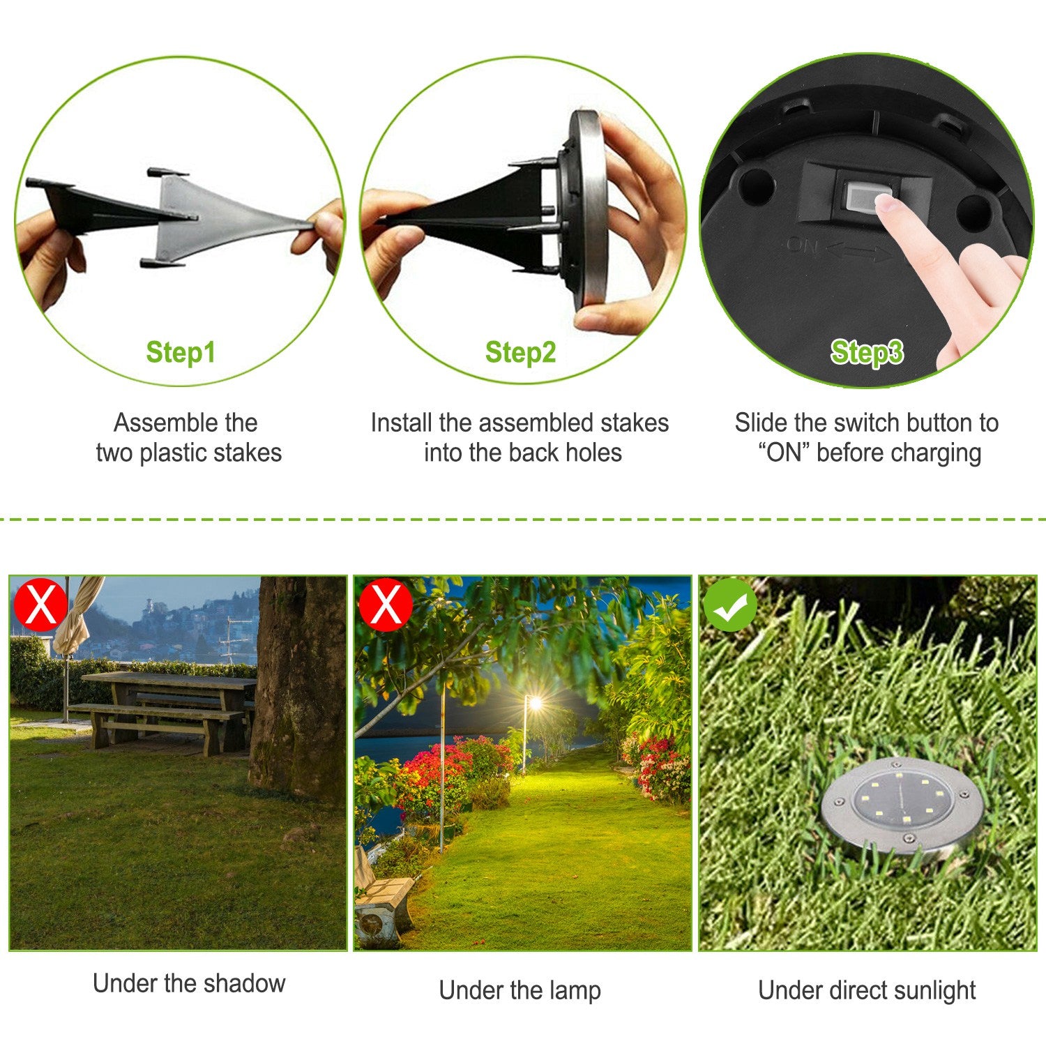 4Pcs Solar Powered Ground Light for Outdoor Garden Decoration IP65 Imperméable Entered In-Gr