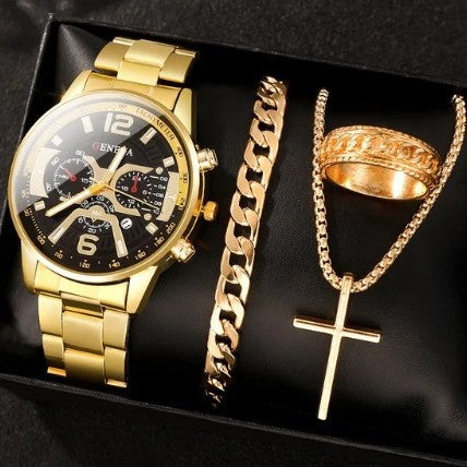 Montres d'affaires Tempérament pour hommes Ceinture d'acier cross