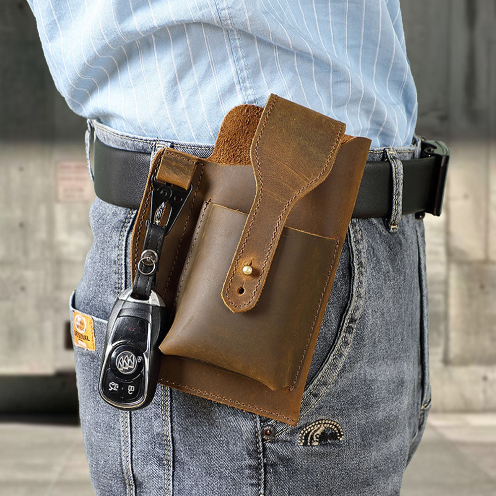 Sac en cuir véritable en cuir pour hommes Cowhide Durable