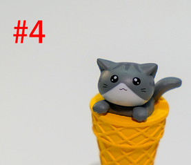 Cartoon Crème glacée Poupée de chat Casquette tridimensionnelle