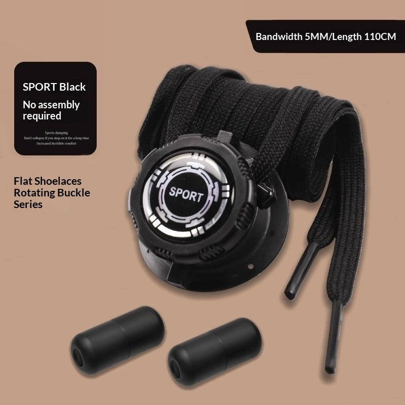 Rotation Bouton Shoelaces Pour les gens paresseux Pas besoin d'attacher la boucle de chaussure