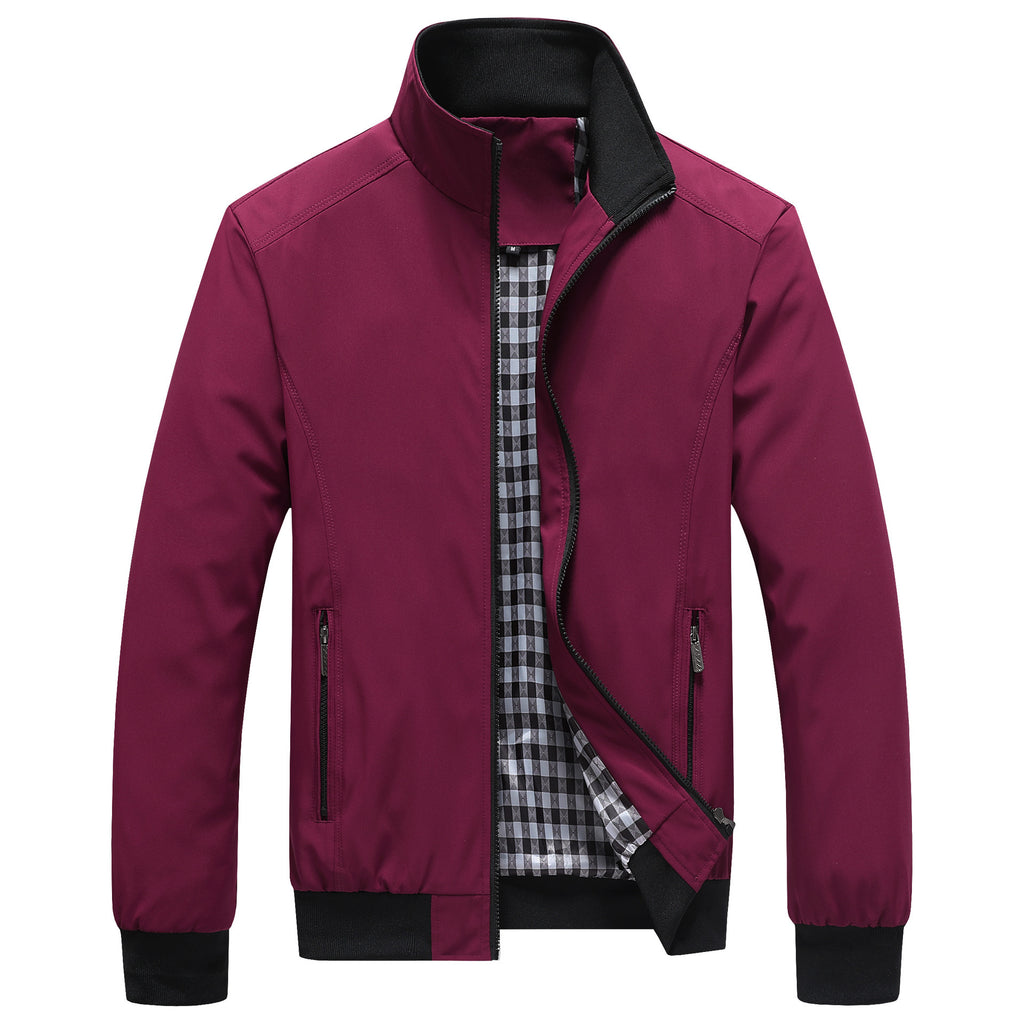 Homme Casual Sporty Loose-fitting Stand-collar Veste respirante