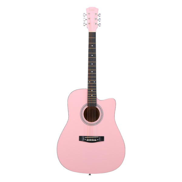 Guitare acoustique rose de 41 pouces en forme de barrique avec choix