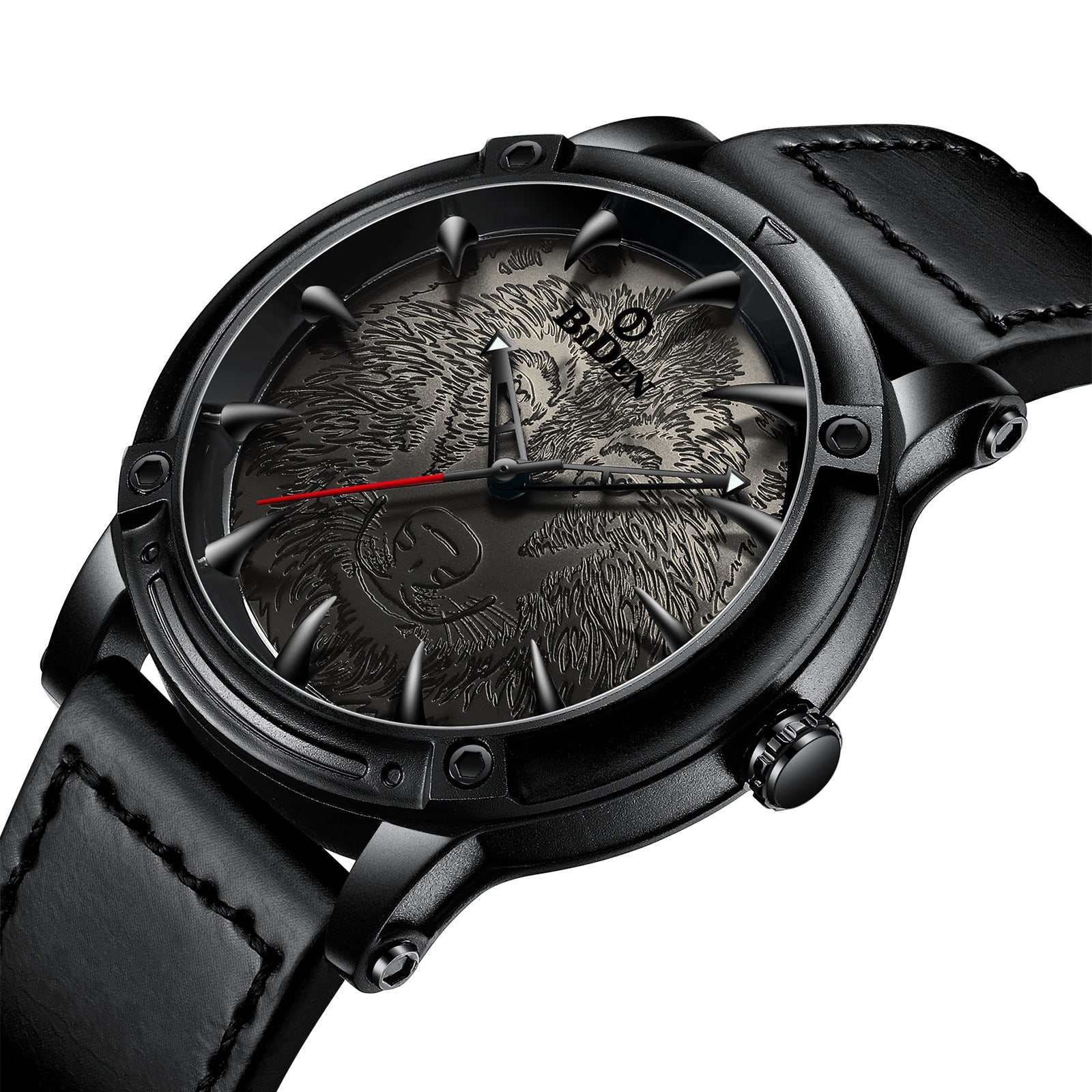 Montre Quartz de ceinture casual de couleur solide pour homme