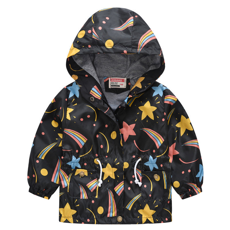 Le printemps et l'automne mince à capuche bébé mignon Zipper veste pour enfants