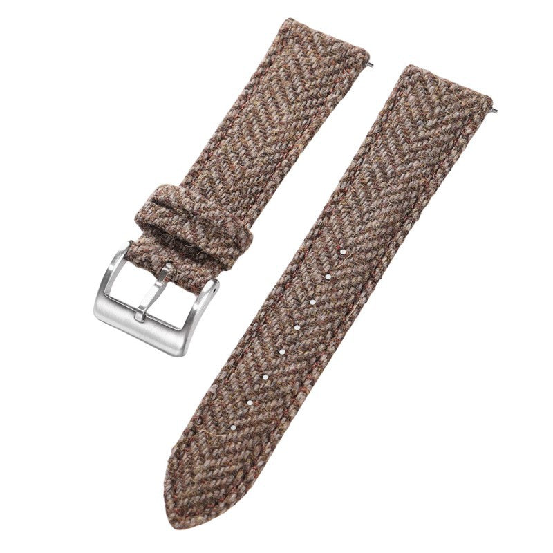 Leather watch strap finished with quick release mechanism