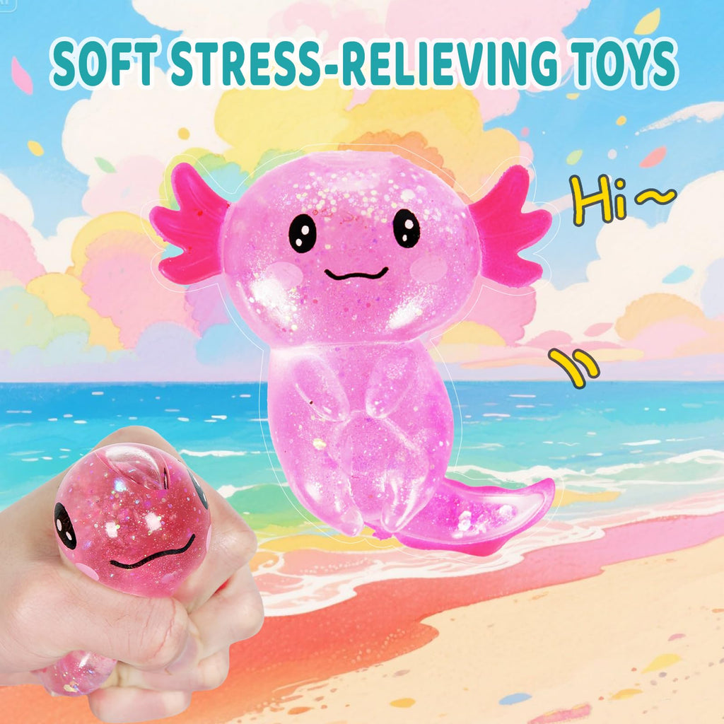 Axolotl Stress Relief Toy Glitter Fidget Toys Mignon Malt Sugar Axolotl Toy Fidget Toys Adul