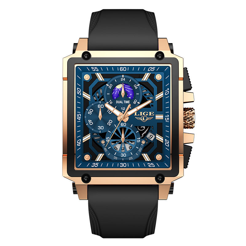 Mode Design Waterproof Quartz Square Montre