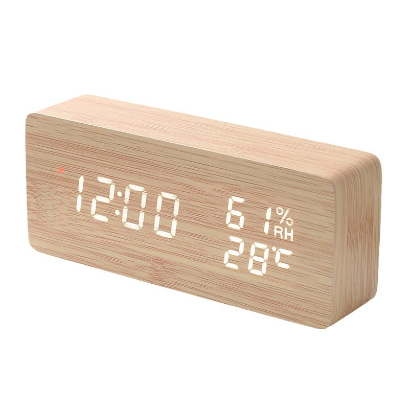 Intelligent Radio Control Clock LED bois électronique température numérique et humidité