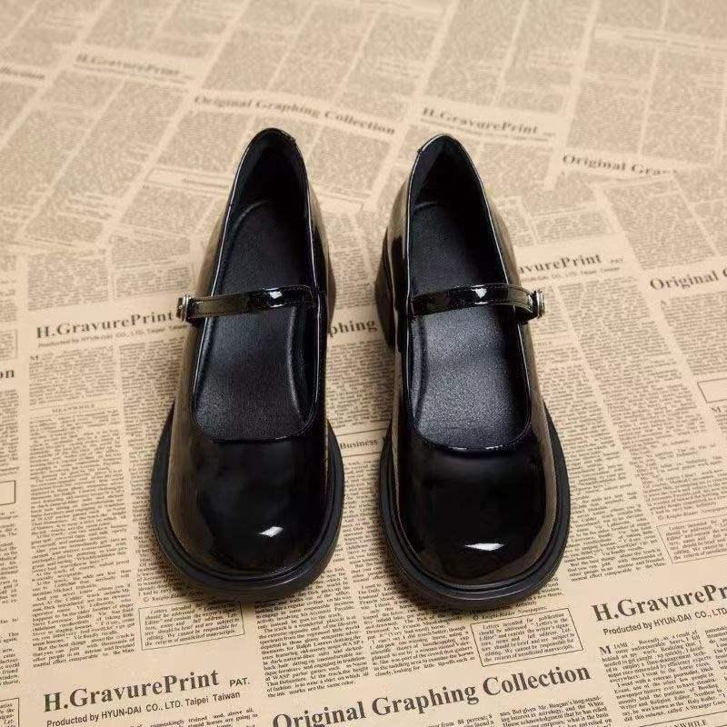 Rétro Mary Jane Femmes Chaussures en cuir
