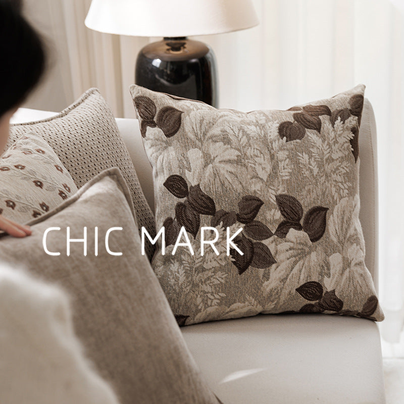 Coussin arrière simple et polyvalent en tissu Jacquard