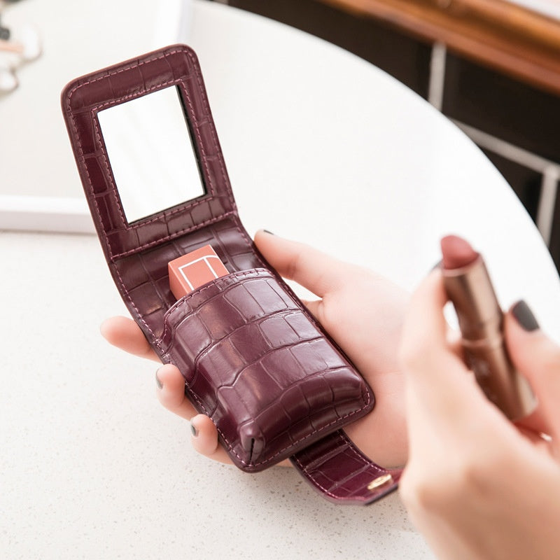 Sac de maquillage portable sur la route élégant pour le design féminin avec un miroir intégré