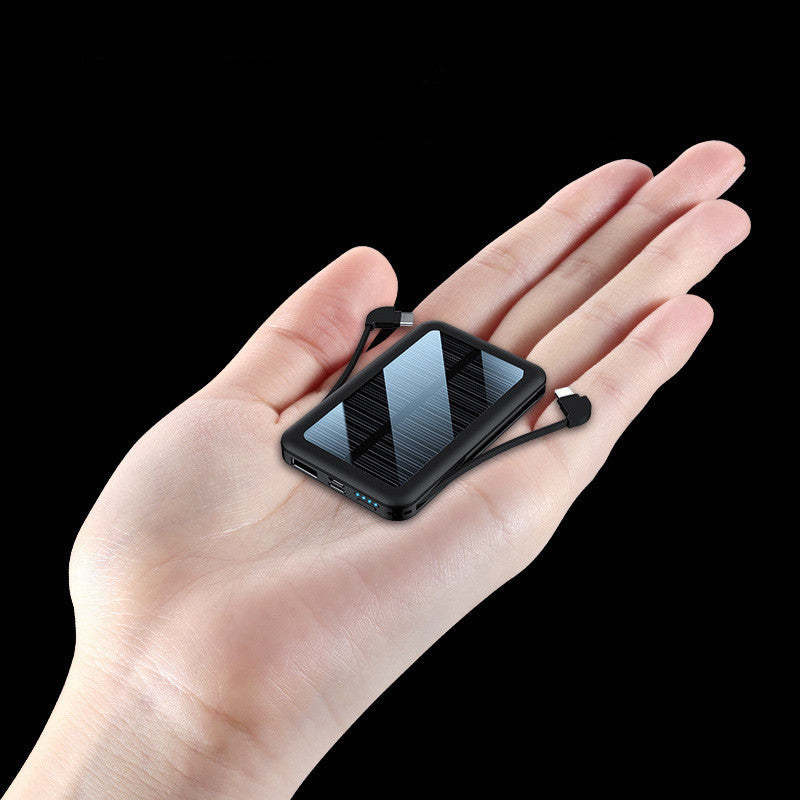 Carré en aluminium Shell Solar Power Bank avec câble