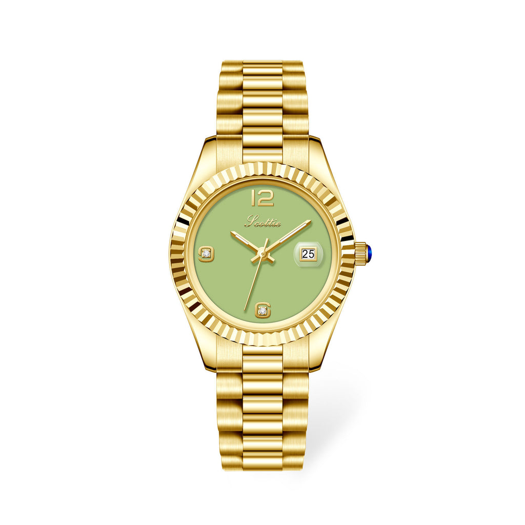 Montre Quartz Diamond Shining en acier pour femmes