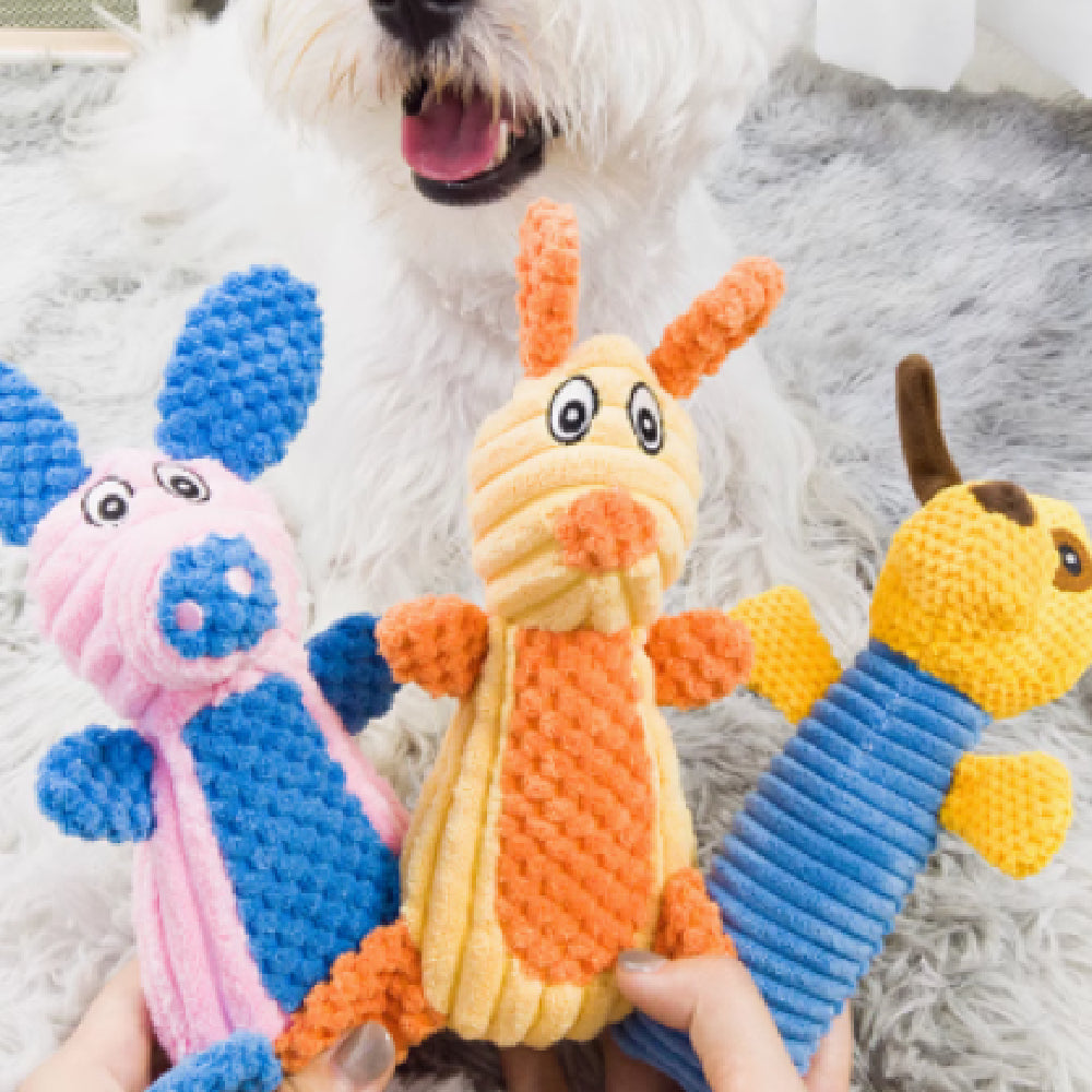 Jouets de chien faire le bruit peluche animaux râper leurs dents Bite résistant