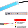 2Pcs 60cm Flexible Switchback LED Bandes lumineuses blanc et ambre DRL Turn Signal 12V IP68 Wate